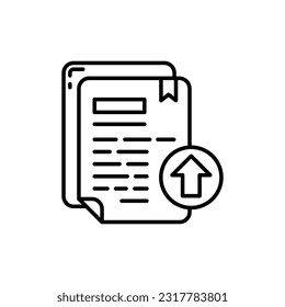 Datei-Upload-Symbol in Vektorgrafik. Illustration