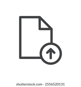 File Upload icon Vector logo outline
