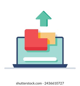 file upload isolated vector illustration