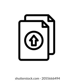 file upload Line icon for business website,apps, and many more