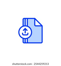 Icono de línea del Cargar de archivos. signo de estilo lineal para concepto y Diseño web móvil. Icono de Vector de contorno.