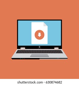 File upload on background vector concept. Download illustration in modern flat style. Color picture for design web site, web banner, printed material. Upload photo flat icon.