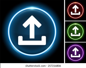 File Upload on Glow Round Button