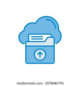 File Upload vector blue colours Icon Design illustration. Web And Mobile Application Symbol on White background EPS 10 File