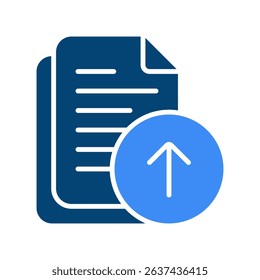 File Upload Vector for Online Workspace. Document management illustration, remote work platform concept, data transfer icon.
