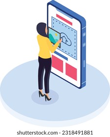 File Uploading  Loading concept illustration-Character for landing page