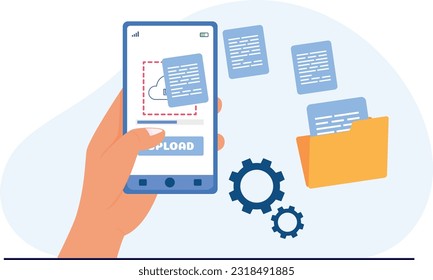 Archivo Cargando ilustración de concepto de carga-Carácter para página de inicio