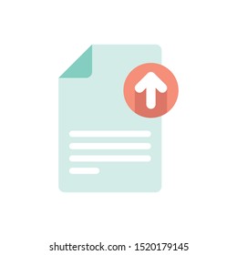 File Uploading Vector Flat Icon. Illustration Style EPS 10.
