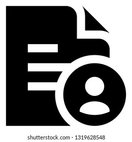 File With User Vector Icon
