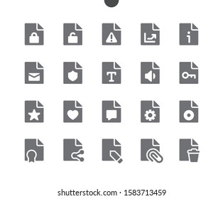 File v4 UI Pixel Perfect Well-crafted Vector Solid Icons 48x48 Ready for 24x24 Grid for Web Graphics and Apps. Simple Minimal Pictogram