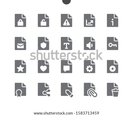 File v4 UI Pixel Perfect Well-crafted Vector Solid Icons 48x48 Ready for 24x24 Grid for Web Graphics and Apps. Simple Minimal Pictogram