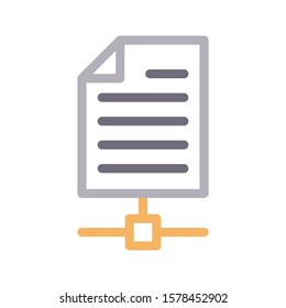 file vector color line icon 