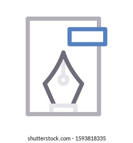 file vector color line icon 