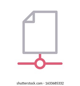file vector color line icon 