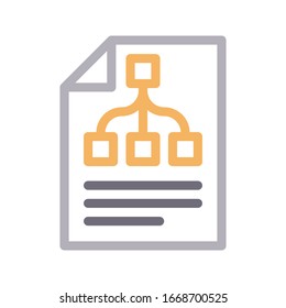 icono de línea de color vectorial de archivo 