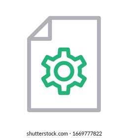 icono de línea de color vectorial de archivo 