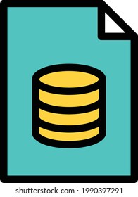 file vector color line icon