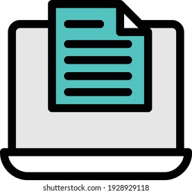 icono de línea de color de vector de archivo