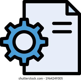 icono de línea de color de vector de archivo