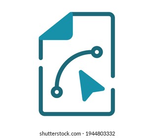 diseño de vector de archivos icono aislado único con estilo de línea sólida y guión