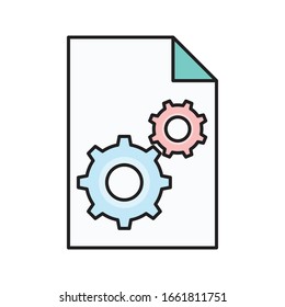 file vector flat color icon 