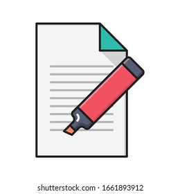 file vector flat color icon 