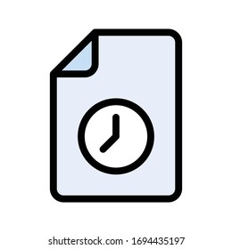 file vector flat color icon 