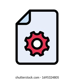 file vector flat color icon 