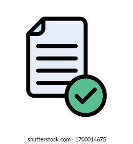 file vector flat color icon 