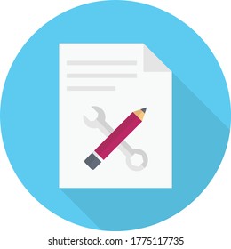 file vector flat color icon 