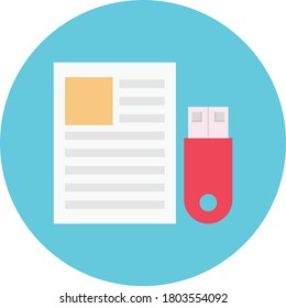 file vector flat color icon