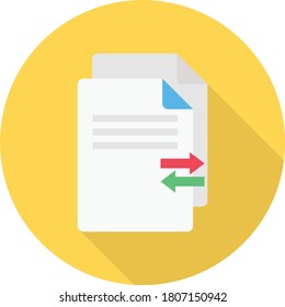 file vector flat color icon 