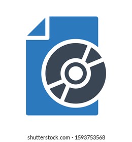 file vector glyph color icon 