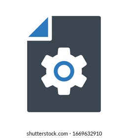 file vector glyph color icon 