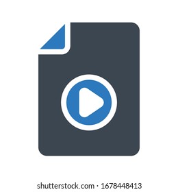 file vector glyph color icon 