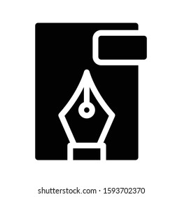 file vector glyph flat icon 
