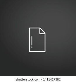 File vector icon. File concept stroke symbol design. Thin graphic elements vector illustration, outline pattern for your web site design, logo, UI. EPS 10.