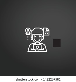 File vector icon. File concept stroke symbol design. Thin graphic elements vector illustration, outline pattern for your web site design, logo, UI. EPS 10.