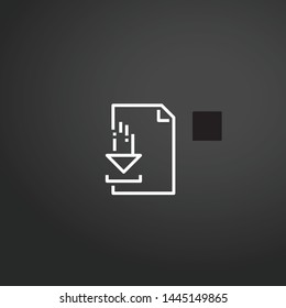 File vector icon. File concept stroke symbol design. Thin graphic elements vector illustration, outline pattern for your web site design, logo, UI. EPS 10.
