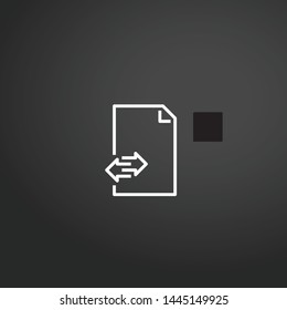 File vector icon. File concept stroke symbol design. Thin graphic elements vector illustration, outline pattern for your web site design, logo, UI. EPS 10.