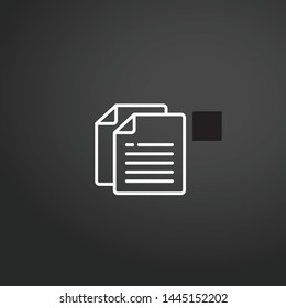 File vector icon. File concept stroke symbol design. Thin graphic elements vector illustration, outline pattern for your web site design, logo, UI. EPS 10.