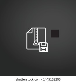 File vector icon. File concept stroke symbol design. Thin graphic elements vector illustration, outline pattern for your web site design, logo, UI. EPS 10.