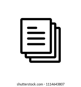 File vector icon, document symbol. Simple, flat design for web or mobile app