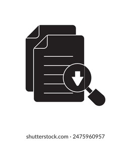 Dateisymbol, herunterladene Vektorgrafik. Einfaches, flaches Design für Web oder mobiles App
