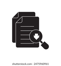 File vector icon, download symbol. Simple, flat design for web or mobile app