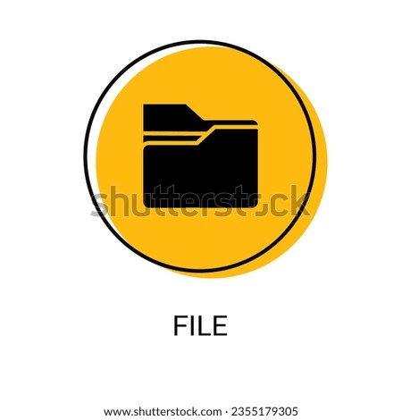 File vector. File icon illustration on white background. Stock vector.