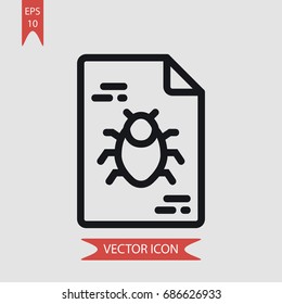 File vector icon, illustration symbol