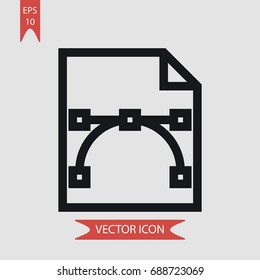 File vector icon, illustration symbol