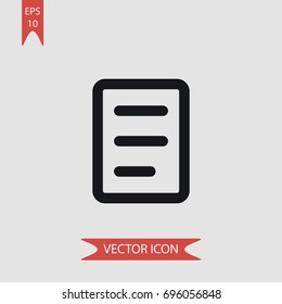 File vector icon, illustration symbol