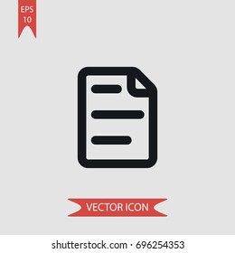 File vector icon, illustration symbol